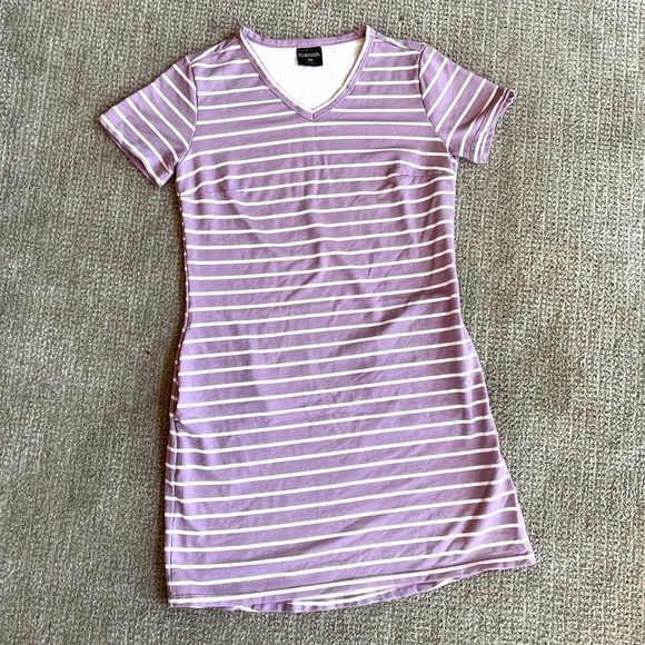 32 Degrees Dresses & Skirts - Striped Short Sleeve  Tee Shirt Dress Pullover  32 DEGREES Cool Size Small